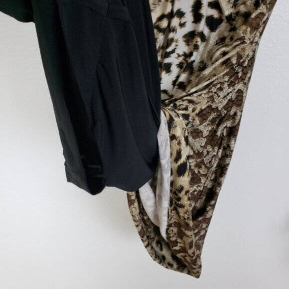 Vintage Caché Y2K Animal Print Bodycon Dress Pinup Fitted size S Cocktail Chic - Picture 12 of 15